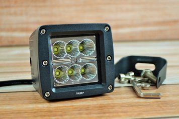Додаткова світлодіодна LED фара 30Вт Квадратна (Black), 4134 фото