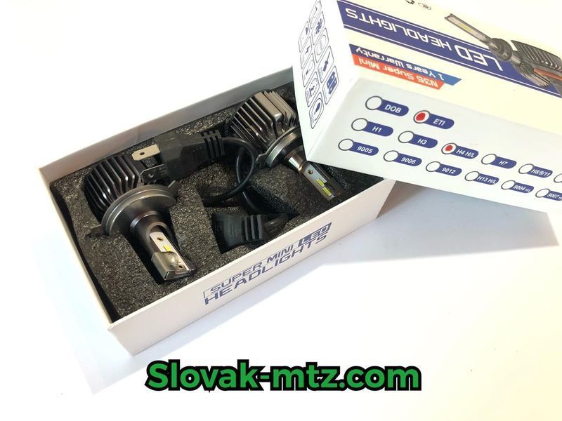 Світлодіодний Комплект LED ламп HeadLight T18 H4 (P43t) 30W 9-32V 6000K 1182152741 фото