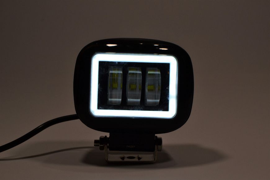Додаткова світлодіодна LED фара 45Вт Квадратна (Black)+ Ангельський Очей Чіткої світловий тіньової кордоном 4061 фото