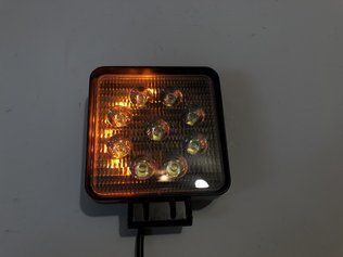 LED фара робоча 27Вт, Широкий Промінь +стробоскоп і поворотник 6233 фото
