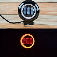 Додаткова світлодіодна LED фара 45Вт Круглая (Янгельске Око червоне) Четкою світлової&nbsp;тіньовий&nbsp;закордонне призначення 4060-Red фото