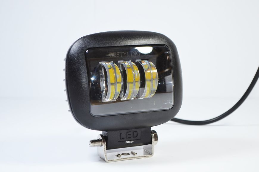 LED фара 45Вт Квадратна (Black)Два режими, (Білий + Жовтий) Чіткої світловий тіньової кордоном з ДХО 3032 фото