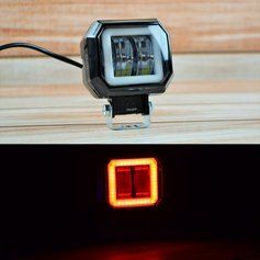 LED фара 20Вт (20SR) квадратна з ДХО Червоного кольору Четкою світловий&nbsp;тіньовий&nbsp;закордонне призначення (4056) 5699 фото