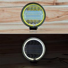 Світлодіодна LED фара робоча 72W + Білий ДХО (товщина 20мм) 4063-1 фото