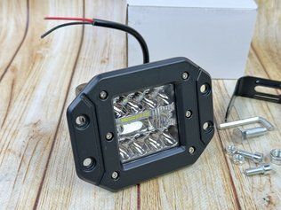 Додаткова світлодіодна LED фара 60Вт Квадратна широкий луч (Black) 1535 фото