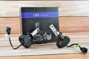 Комплект LED ламп HeadLight S1 H7 6000 K 4000 lm з радіатором 55W+10% 8798 фото
