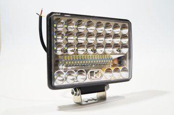 Фара LED прямокутна 144W 6000K (48 діодів) (15см х 11см х 3см) (ближній + дальній) 4020 фото