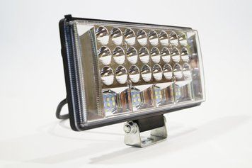 Фара LED прямокутна 204W 6000K (68 діодів) (ближній + дальний + стробоскоп жовтий) 4021 фото