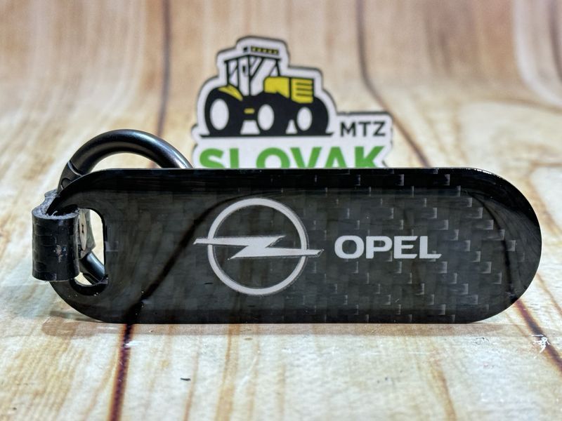 Стильний карбоновий брелок з логотипом OPEL колір Чорний 3645 фото