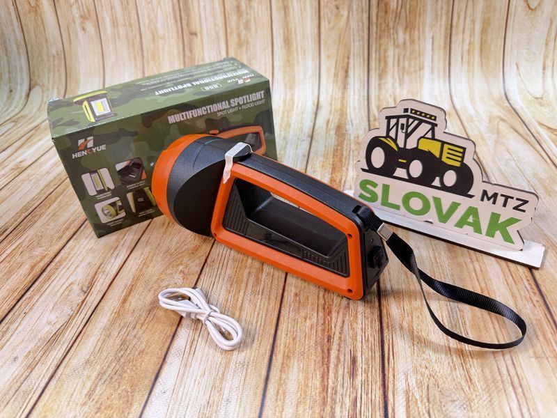 Багатофункціональний ліхтар HENGYUE 856 Spotlight + Floodlight, акумуляторний 7284 фото