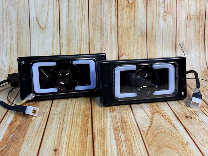 Туманки LED на ВАЗ 2110 (комплект 2шт) Bi-led + ДХО 7639 фото