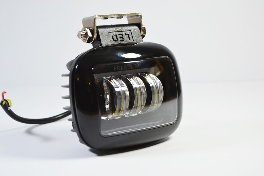 Світлодіодна LED фара 45Вт Квадратна (Black), два режими Жовтий + білий + ПЕРЕВЕРНУТА 3033 фото